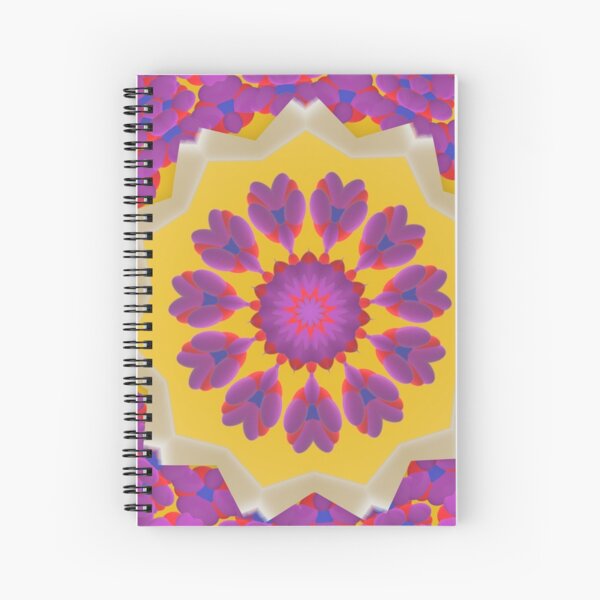 Purple Pedals 3D in the Sun Design Offering at Green Bee Mee Spiral Notebook