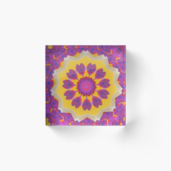 Purple Pedals 3D in the Sun Design Offering at Green Bee Mee Acrylic Block