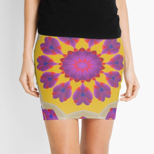 Purple Pedals 3D in the Sun Design Offering at Green Bee Mee Mini Skirt