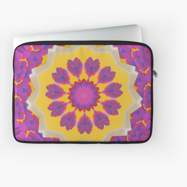 Purple Pedals 3D in the Sun Design Offering at Green Bee Mee Laptop Sleeve