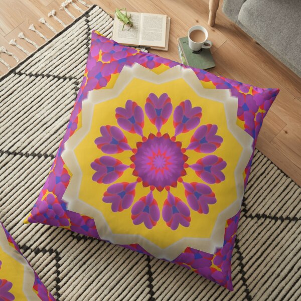 Purple Pedals 3D in the Sun Design Offering at Green Bee Mee Floor Pillow