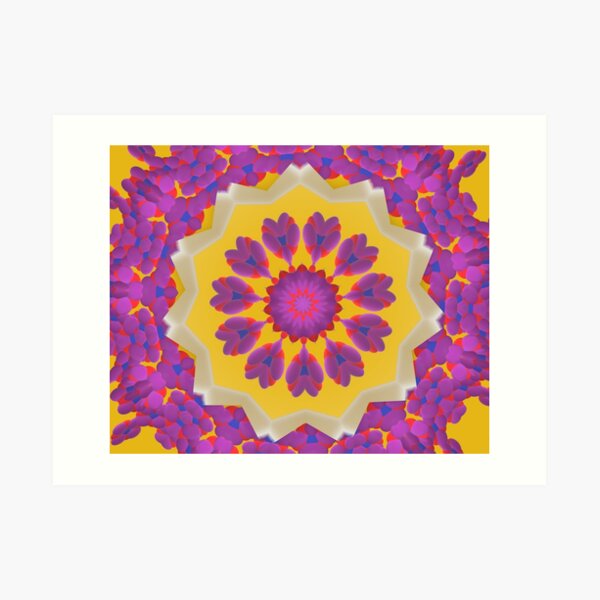 Purple Pedals 3D in the Sun Design Offering at Green Bee Mee Art Print