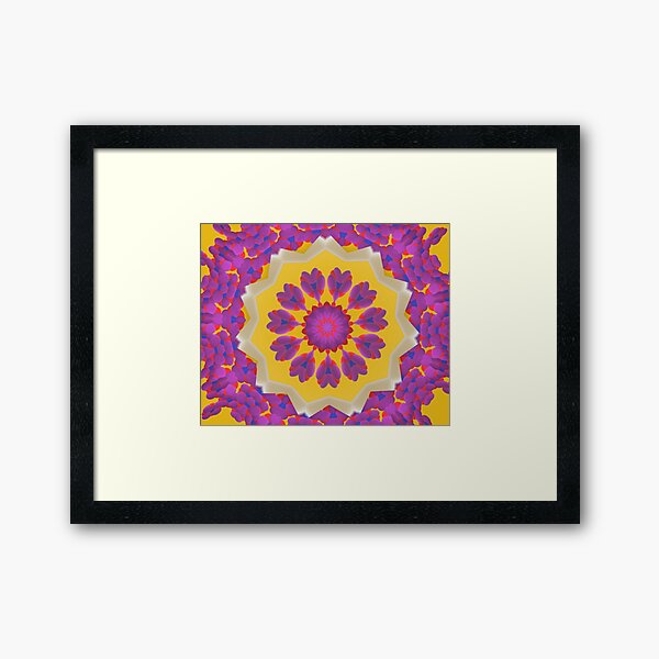 Purple Pedals 3D in the Sun Design Offering at Green Bee Mee Framed Art Print