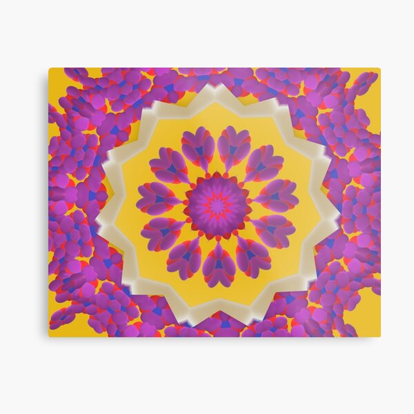 Purple Pedals 3D in the Sun Design Offering at Green Bee Mee Metal Print