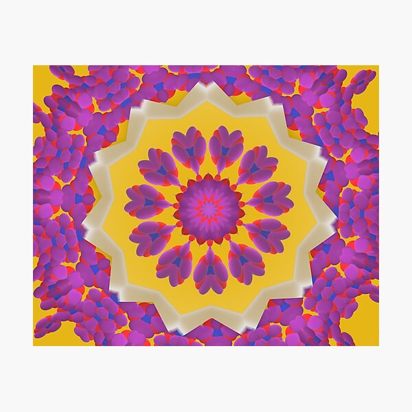 Purple Pedals 3D in the Sun Design Offering at Green Bee Mee Photographic Print