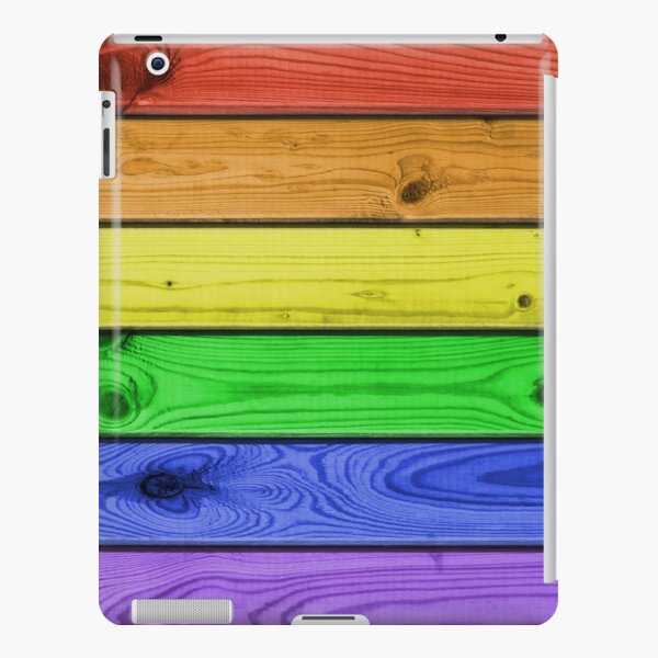 Rainbow Pride Wood Planks iPad Snap Case