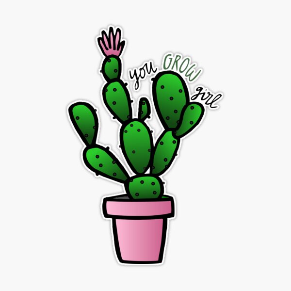 Simple Cacti Sticker for Sale by savkat