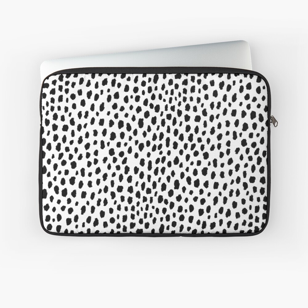 Dalmatian Spots (black/white) Laptop Sleeve