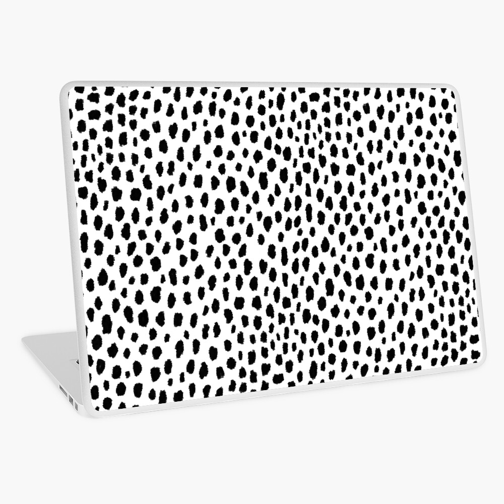 Dalmatian Spots (black/white) Laptop Skin