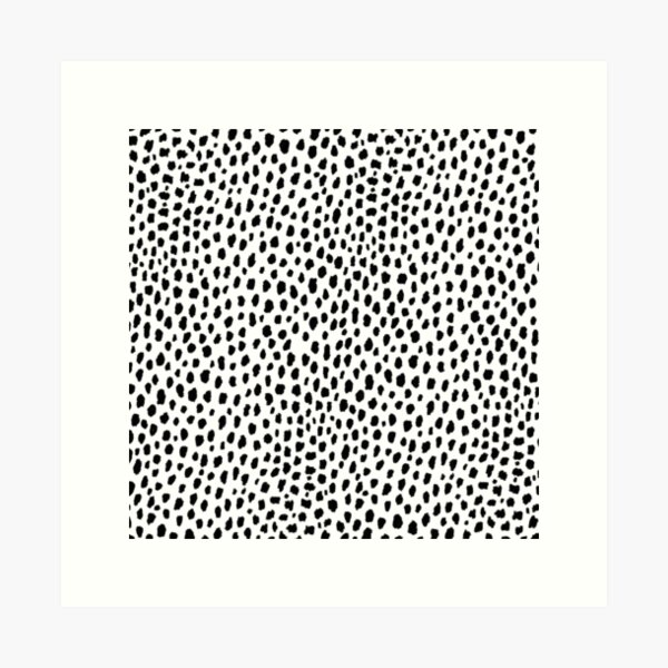 Dalmatian Spots (black/white) Art Print