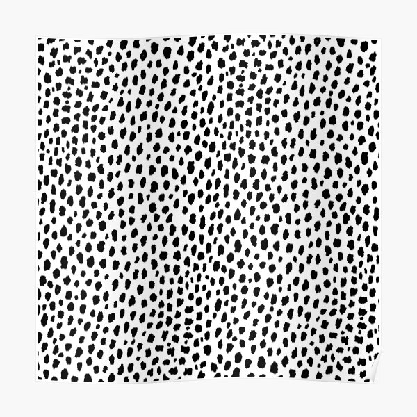 Dalmatian Spots (black/white) Poster