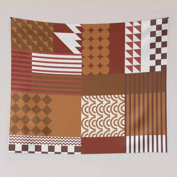 Item preview, Pattern brown red geometric gift designed and sold by Franja2.