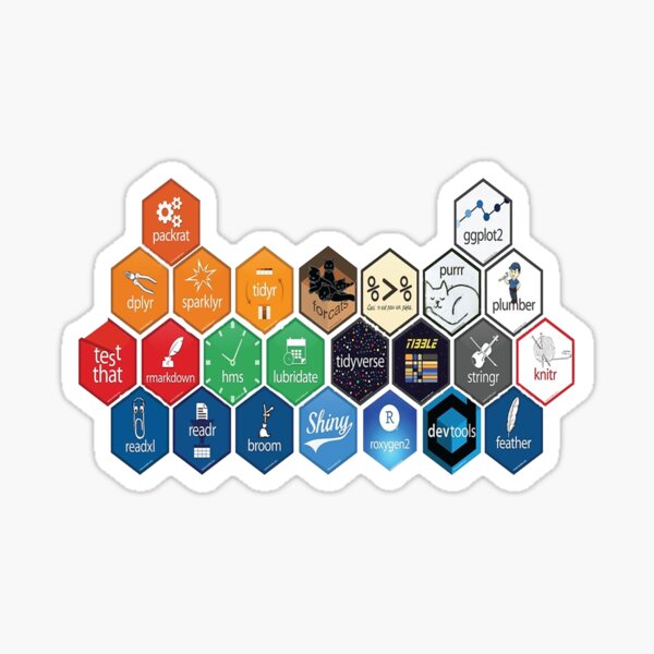 R Packages Logo Sticker