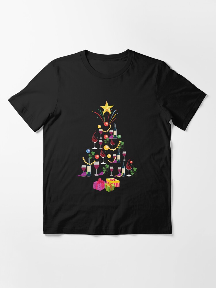 Discover Verre À Vin Sapin De Noël T-Shirt