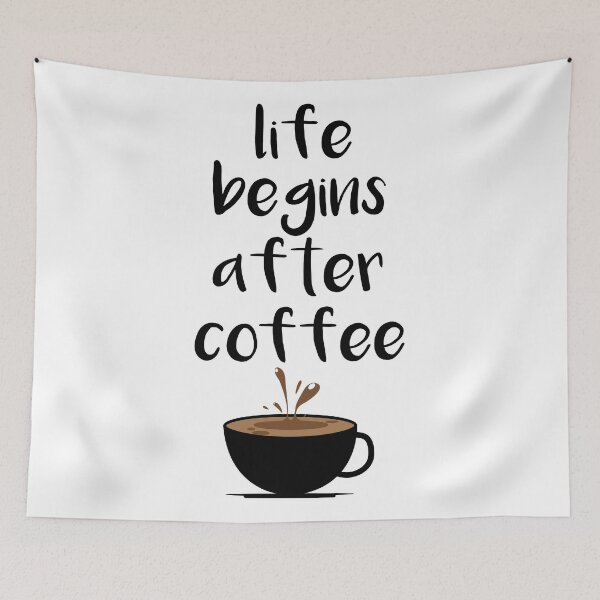 Item preview, Life begins after coffee designed and sold by Melcu.