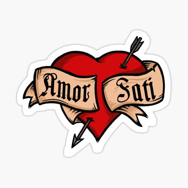 Amor fati lettering tattoo in the shape of a circle