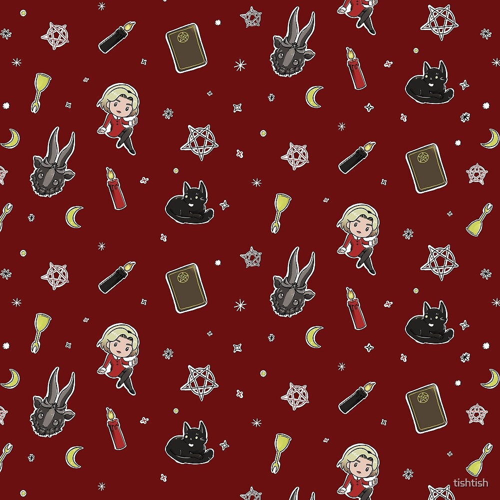 chilling adventures of sabrina pattern by tishtish redbubble redbubble