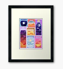 Sky Bottles Framed Print