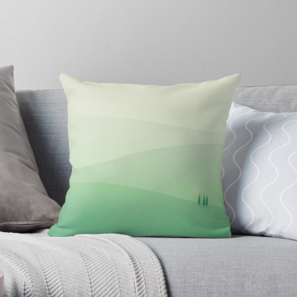 Hills // Minimal landscapes Throw Pillow