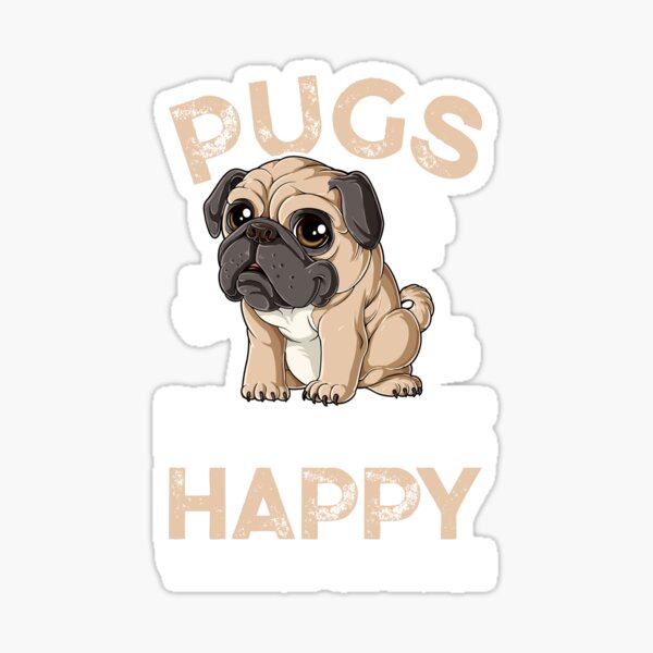 Vista previa del artículo con la obra «Pug me hace feliz que no tanto camiseta Pug amante de los hombres», diseñado y vendido por LiqueGifts.