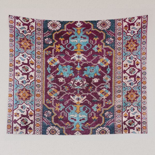 Item preview, Romanian  Antique  Double Niche Carpet designed and sold by Vicky Brago-Mitchell®.