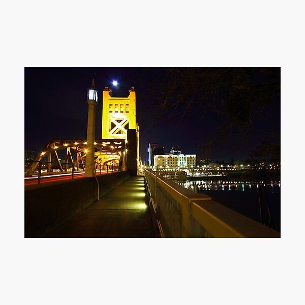 Sacramento CA at night 2 Photographic Print
