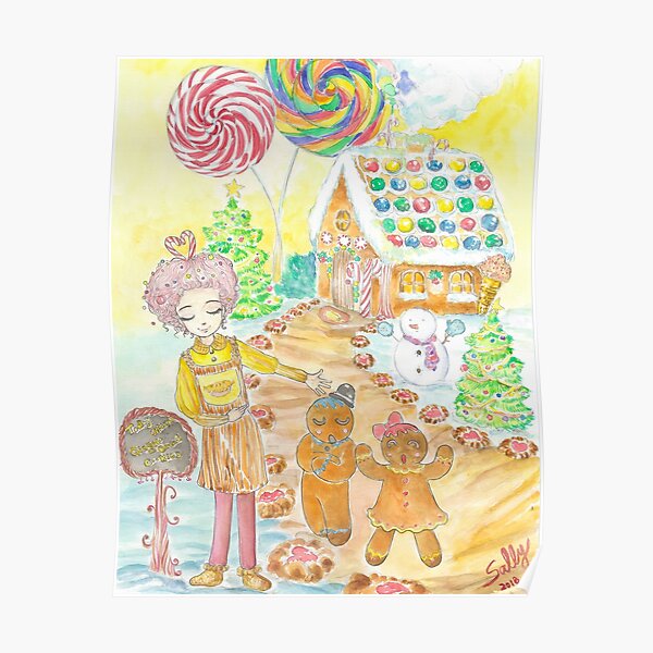 Gingerbread Cafe 1 (watercolor) Poster