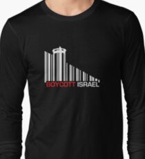 Camiseta de manga larga Boicot a Israel NEG (versión mural)