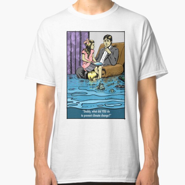 Climate change cartoon Classic T-Shirt