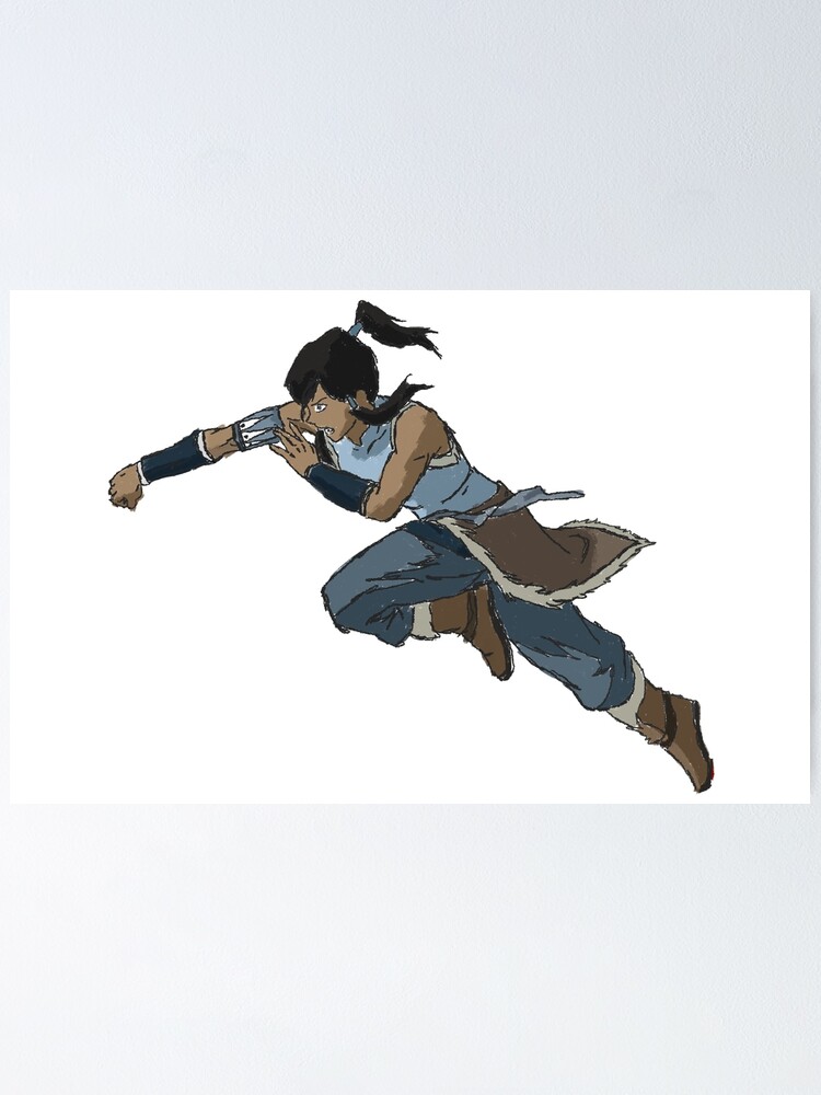 "Fighting Korra" Poster for Sale by pennyschiereck Redbubble