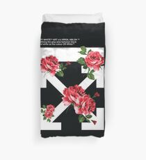 Weg von den weißen gebrochenen Rosen hypebeast Fanmade Grafik Bettbezug