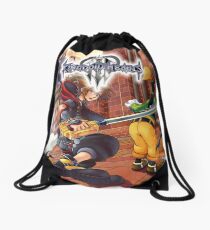 Kingdom hearts 3 high quality Drawstring Bag
