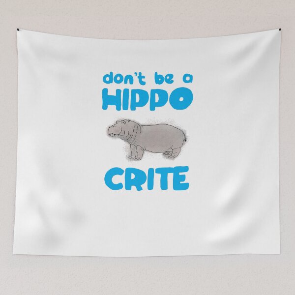 Item preview, Funny Pun "don't be a HIPPO-CRITE" T-Shirt designed and sold by HollyPrice.