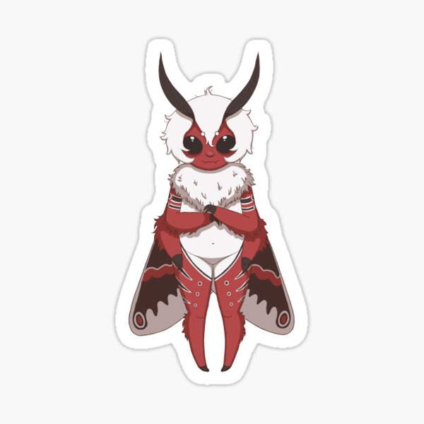 Cecropia Moth Girl Sticker
