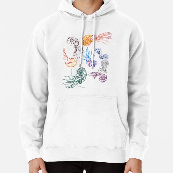 Ammonites- white Pullover Hoodie