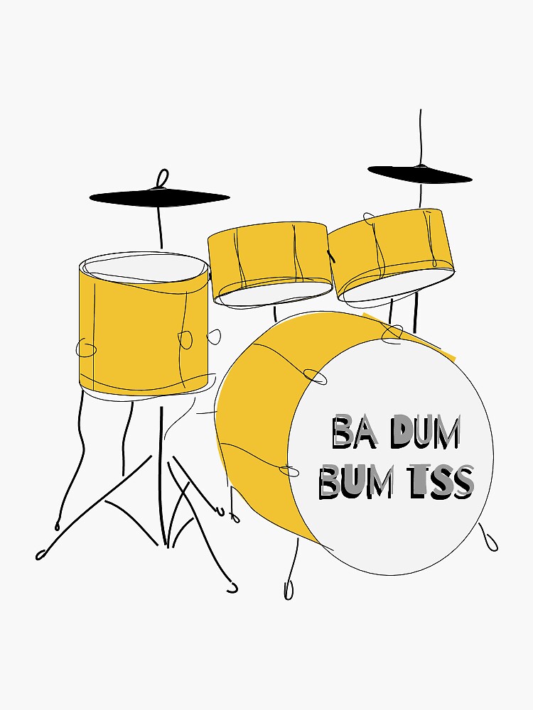 Pegatina «Ba dum bum tss» de karlmax Redbubble