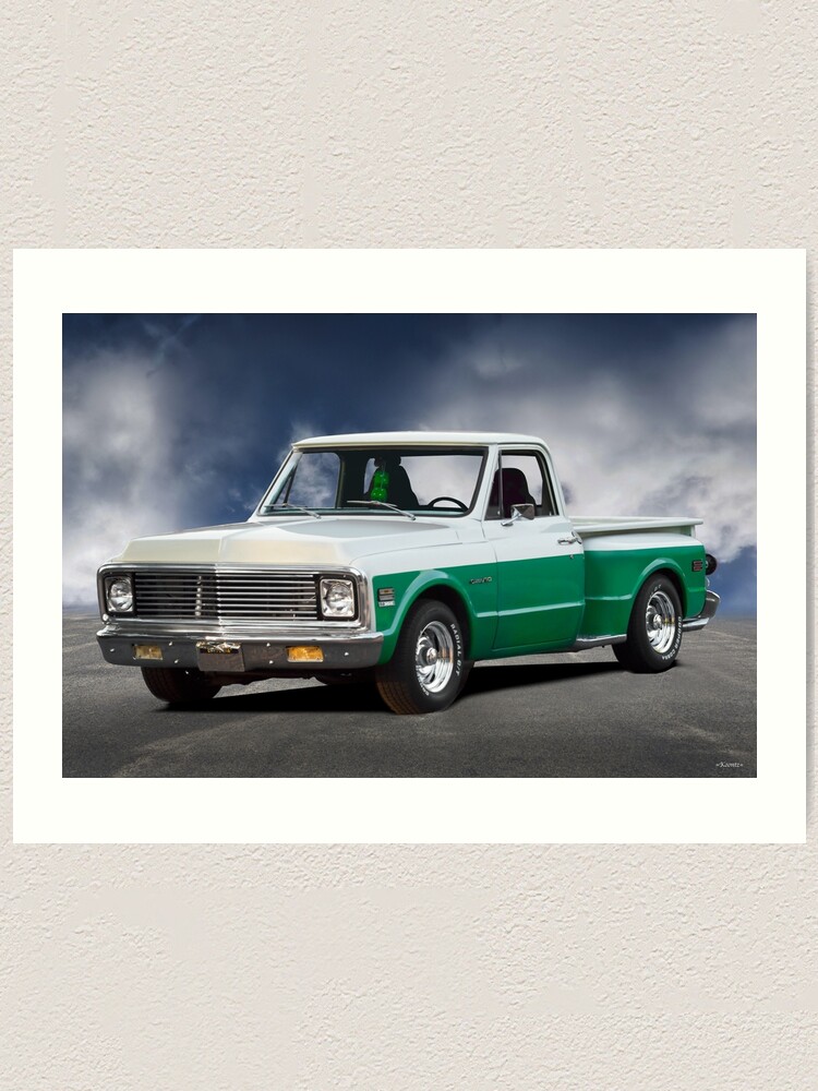 1972 Chevrolet C10 Stepside Pickup Art Print By Davekoontz Redbubble