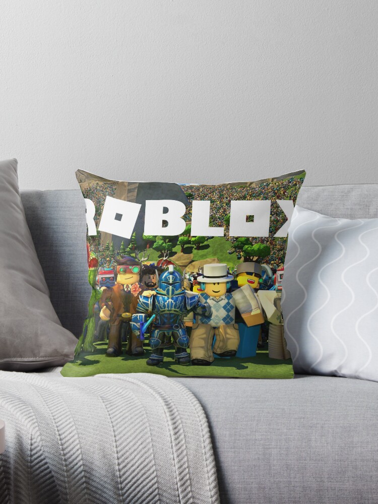 Roblox Gift Items Tshirt Phone Case Pillows Mugs Much More Throw Pillow By Crystaltags Redbubble - roblox pillow case