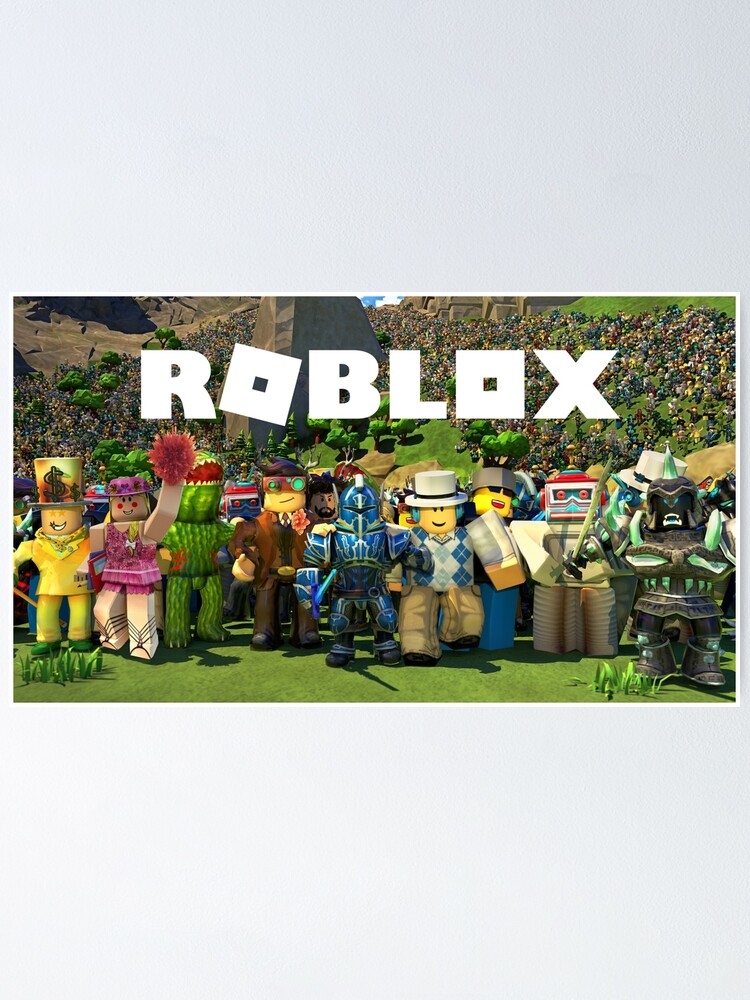 Roblox Gift Items Tshirt Phone Case Pillows Mugs Much More Poster By Crystaltags Redbubble - roblox poster
