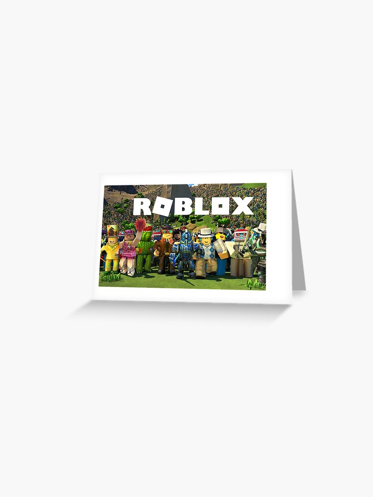 Roblox Gift Items Tshirt Phone Case Pillows Mugs Much More Greeting Card By Crystaltags Redbubble - roblox gift card items