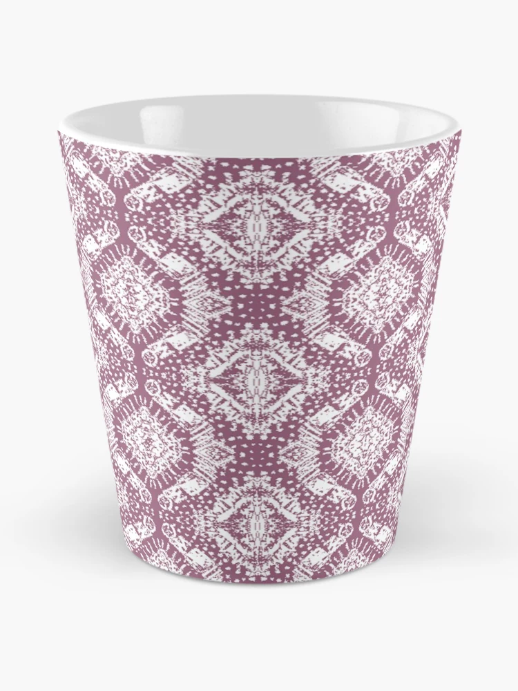 Thumbnail 2 of 4, Coffee Mug, Ruby Raspberry Boysenberry Red Rug Pattern designed and sold by thepoonapple.