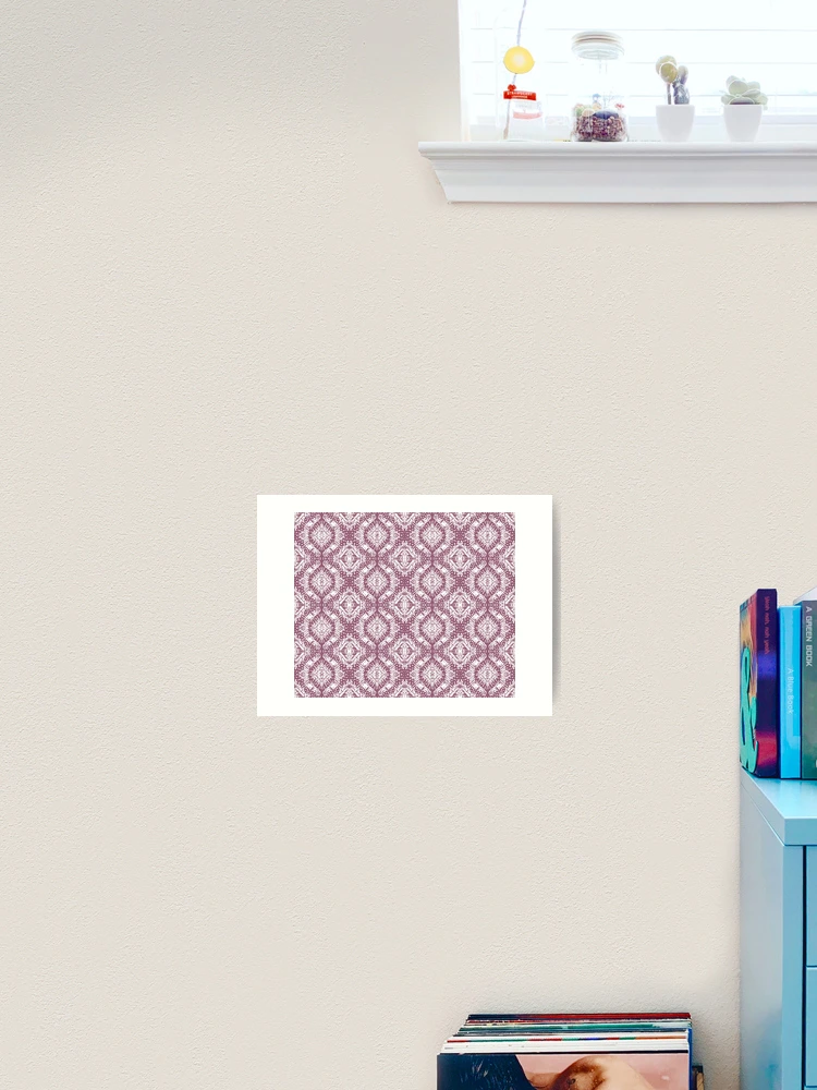 Thumbnail 2 of 3, Art Print, Ruby Raspberry Boysenberry Red Rug Pattern designed and sold by thepoonapple.