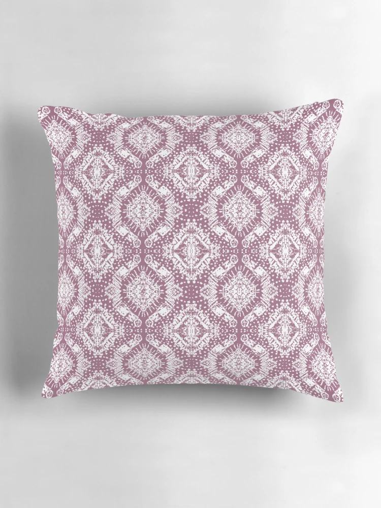 Thumbnail 3 of 4, Pillow, Ruby Raspberry Boysenberry Red Rug Pattern designed and sold by thepoonapple.