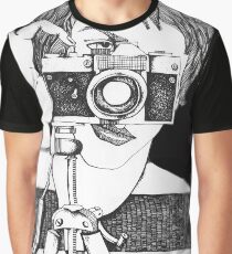 man with vintage ZENIT camera Graphic T-Shirt