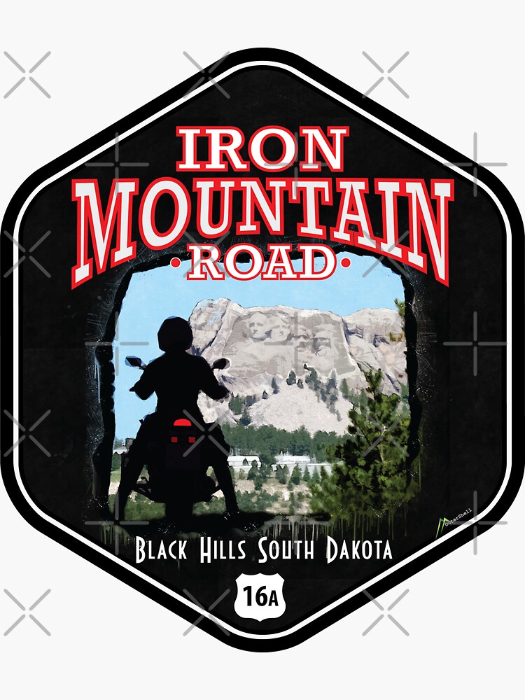 "Iron Mountain Road South Dakota USA Sticker TShirt 07" Sticker for