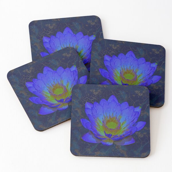 Item preview, Blue Marble and Gold Watercolor Lotus  designed and sold by Nartissima.