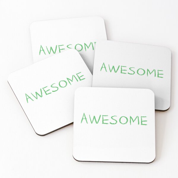 Item preview, AWESOME in green crayon designed and sold by jazzydevil.