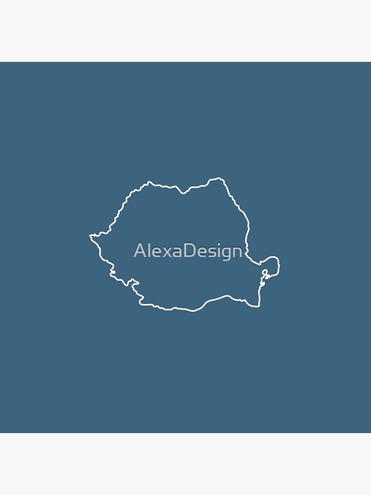 Romania map contour by AlexaDesign