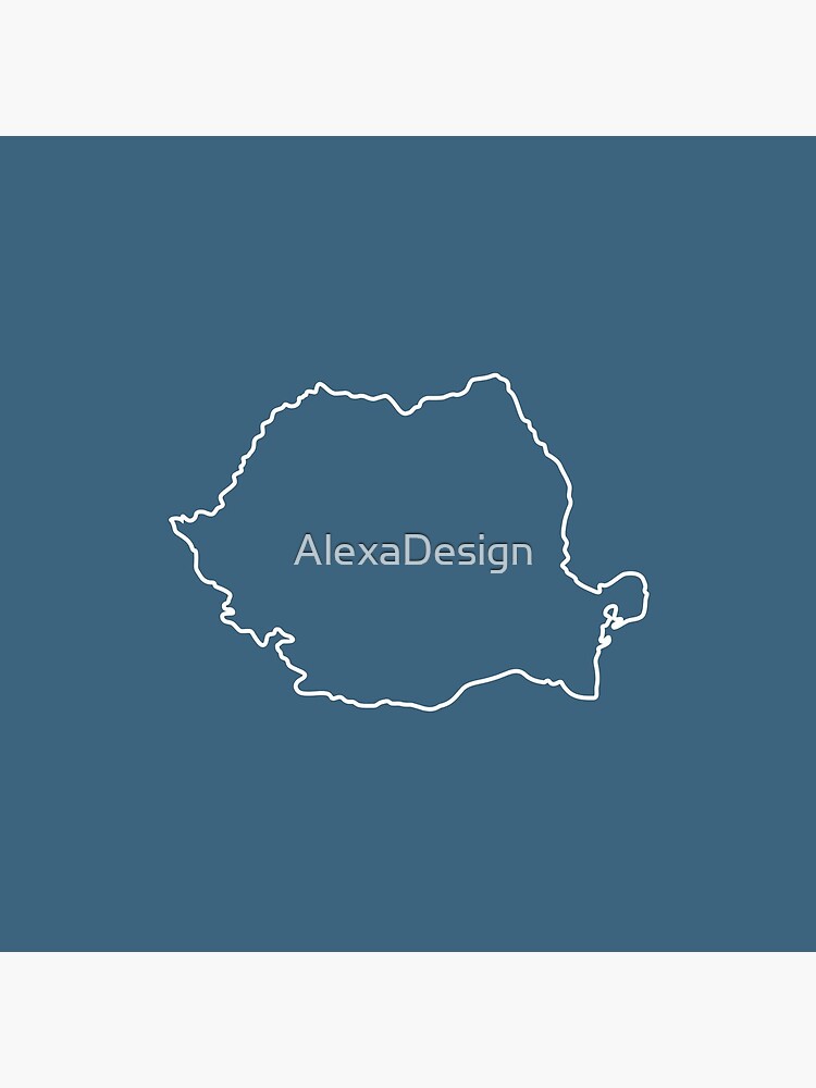 Romania map contour by AlexaDesign