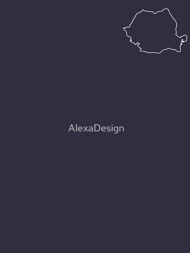 Romania map contour by AlexaDesign